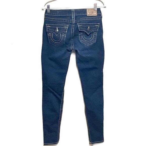 TRUE RELIGION Serena DARK WASH LOW WAIST SKINNY JEANS STYLE WCJN6CR8 - Picture 5 of 10